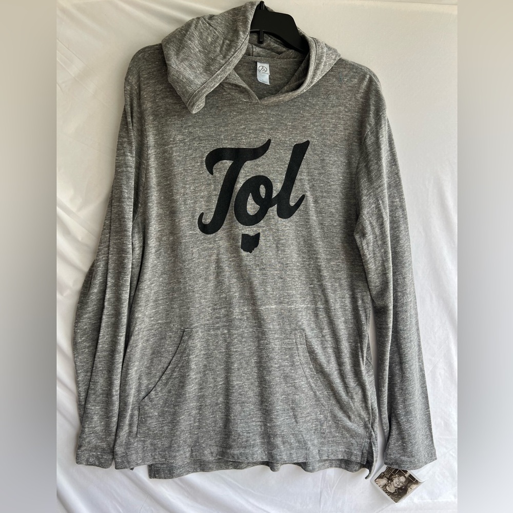 Jupmode woman’s light weight gray hoodie -Tol (Toledo, OH) new with tags